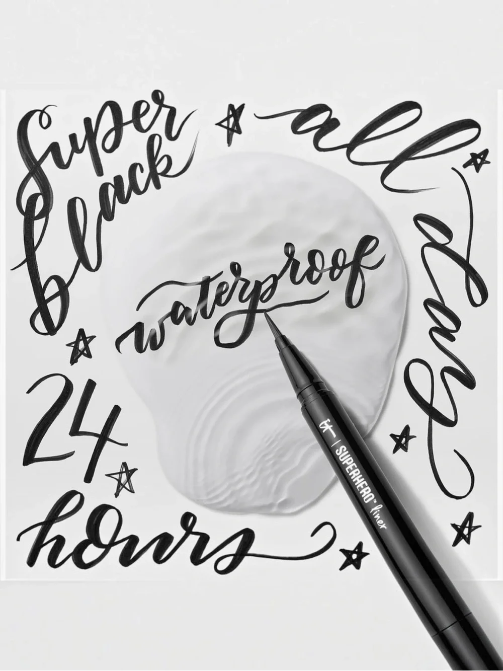 IT Cosmetics Superhero Finer 24H Waterproof Liquid-Gel Liner - Black
